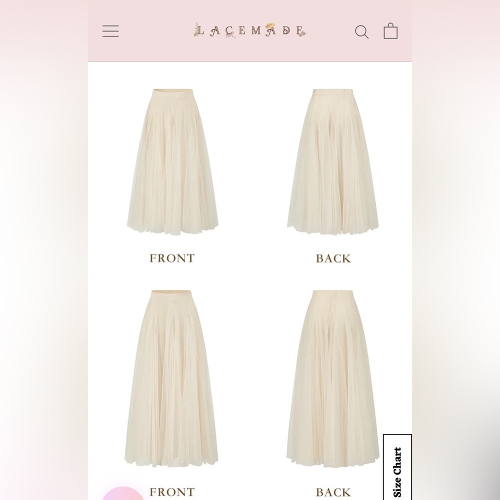 Elegant Cream Tulle Layered Princess Skirt